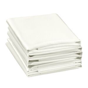 6 Pack Sateen Napkins for Restaurant Wedding Banquet 20x20inch White